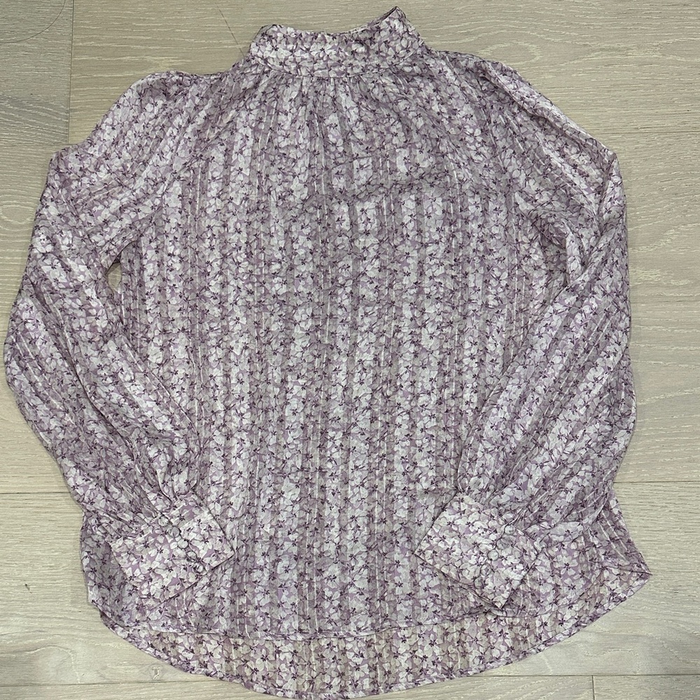 H&M Purple Floral Blouse